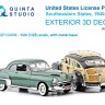 Quinta studio QP+24009 Автомобильные номера США, юго-восточные штаты, 1940-1950 1/24