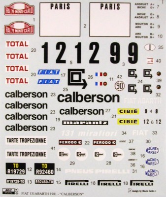 Reji Model 075 Fiat 131 Abarth RMC 1980 'Calberson' 1/24