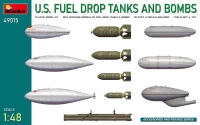 Miniart 49015 U.S. Fuel Drop Tanks and Bombs (w/ PE&decals) 1/48