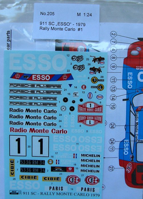 Reji Model 205 Transkit Porsche 911 SC Monte Carlo 1979 1/24