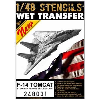 HGW 248031 STENCILS F-14 Tomcat &amp; Remove Before Flight 1/48
