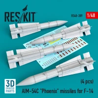 Reskit RS48-389 AIM-54C 'Phoenix' missiles for F-14 (4pcs.) 1/48