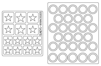 DUNDYS DUWW35005 1/35 Mask M4A3E2 Jumbo (for Tamiya 35139)