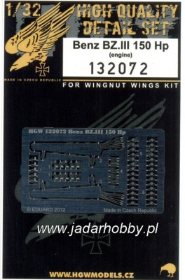 HGW 132072 Benz BZ.III 150 Hp (engine). Detail set. 1/32