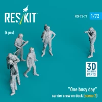 Reskit F72071 One busy day carrier crew on deck (scene 2) 1/72