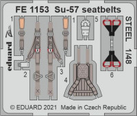 Eduard FE1153 Su-57 seatbelts STEEL (ZVE) 1:48