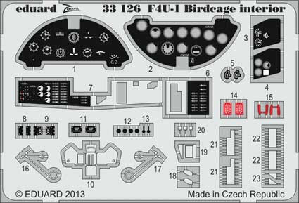 Eduard 33126 F4U-1 Birdcage interior S.A. 1/32