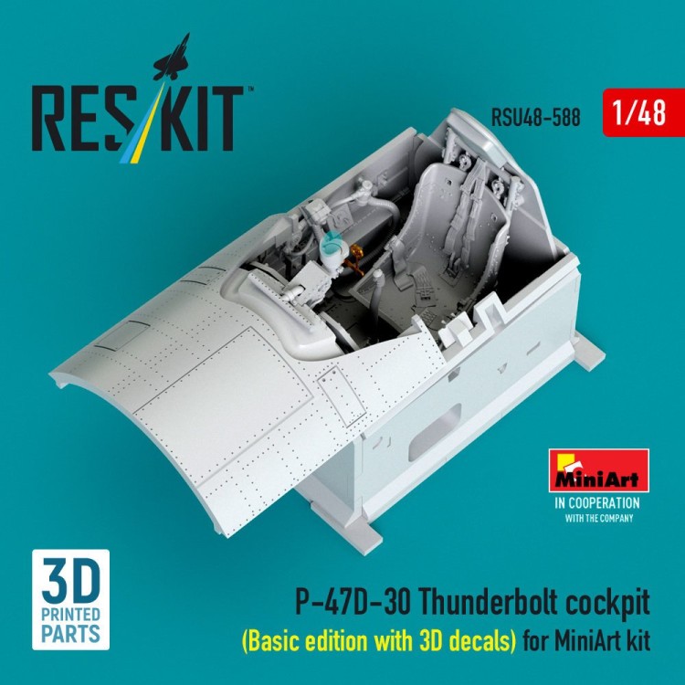 Reskit U48588 P-47D-30 Thunderbolt cockpit Basic (MINA) 1/48