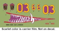 Maestro Models MMMD4805 Saab A-32A 'Lansen' Sharkmouth decals (Saab A-32A J-32B 'Lansen' ) 1/48