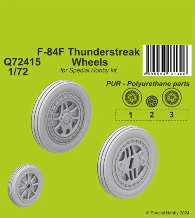 CMK Q72415 F-84F Thunderstreak Wheels (SP.HOBBY) 1/72