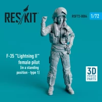 Reskit F72004 F-35A Lightning II female pilot standing 1 1/72