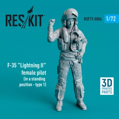 Reskit F72004 F-35A Lightning II female pilot standing 1 1/72