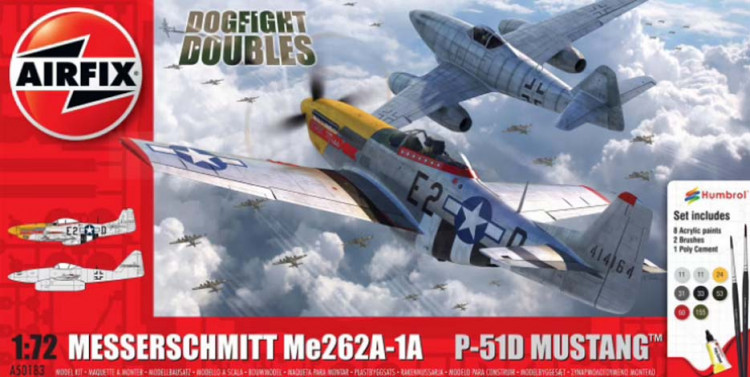 Airfix 50183 Me 262A-1A Vs P-51D Mustang 1/72