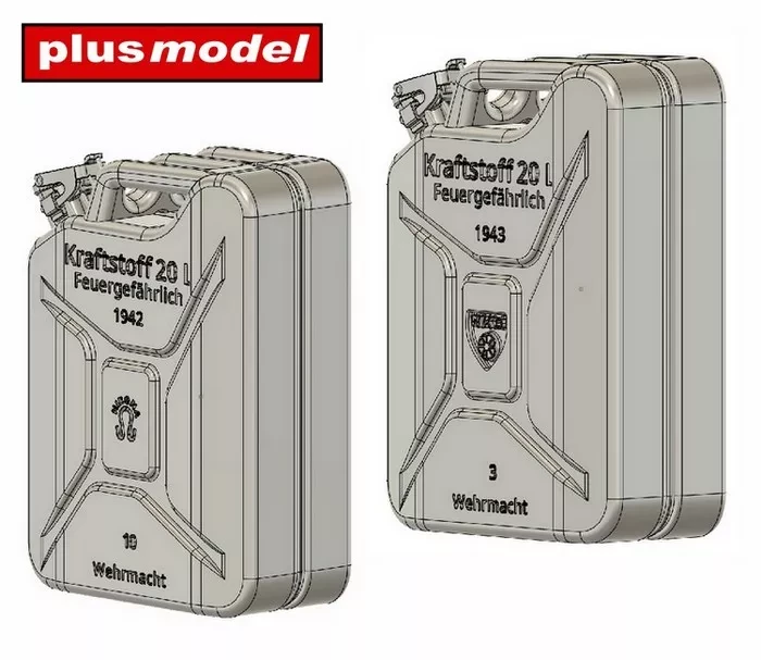 Plusmodel DP3089 German canisters - late Mirona (12 pcs.) 1/35