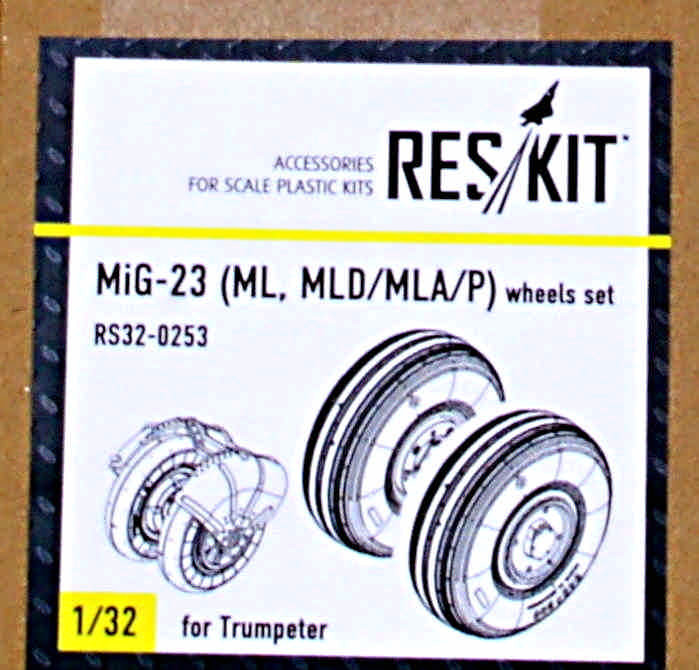 Reskit RS32-0253 MiG-23 (ML, MLD/MLA/P) Колеса (TRUMP) 1/32
