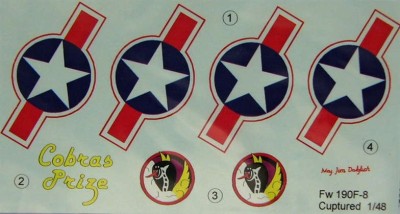 LF Model C4837 Decals Captured Fw190F - Part I. (TAM/EDU) 1/48