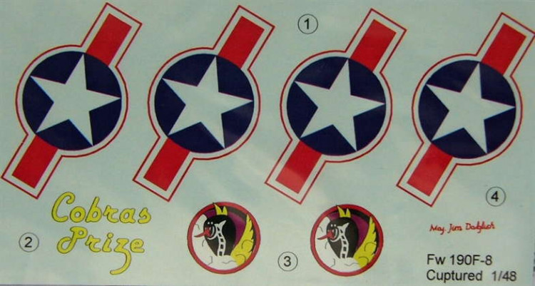 LF Model C4837 Decals Captured Fw190F - Part I. (TAM/EDU) 1/48
