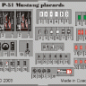 Eduard FE198 P-51 placards