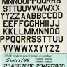 Print Scale 48-005 USAF modern stencil letters&numbers (BLACK) 1/48