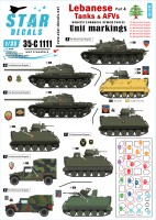 Star Decals 35-C1111 Lebanese Tanks & AFVs #4. Generic unit insignias 1/35