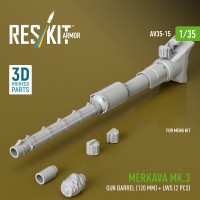 Reskit AV35015 Merkava Mk.3 gun barrel (120 mm)+LWS (MENG) 1/35