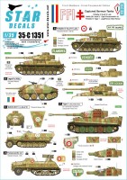 Star Decals 35-C1351 FFI # 1. Captured German Tanks. Pz.Kpfw.IV Ausf.H Late , Sd.Kfz.251 Ausf.D, Panzerwerfer 42, Tiger I , Jagdpanzer 38(t) Hetzer 1/35