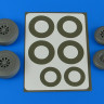 Aires 4843 A-26B/C (B-26B/C) Invader late wheels&p.mask 1/48