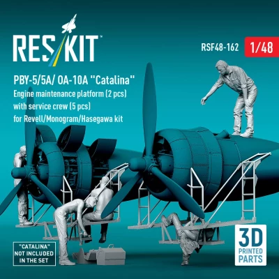 Reskit F48162 PBY-5/5A/ OA-10A Engine maint.platf. (2 pcs.) 1/48