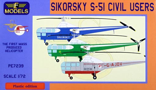 Lf Model P7239 Sikorsky S-51 Civil users (2x USA, 1x UK) 1/72