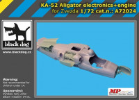BlackDog A72024 Ka -52 Aligator electronics + engine (ZVEZDA) 1/72