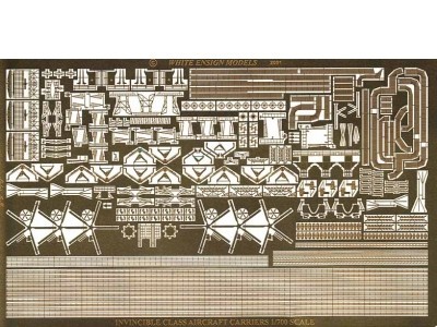 White Ensign Models PE 0742 RN INVINCIBLE CLASS CARRIER SUPERSET will build 1 x Ark Royal, nvincible,and 1 x Illustrious, one of each! 1 x I 1/700