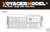 Voyager Model PEA181 Chinese PLA AFV Stenciling Template 1 (For all) 1/35