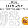 KV Models 72105 SAAB J-21R (Special Hobby #SH72207, #SH72246) + маски на диски и колеса Special Hobby EU 1/72
