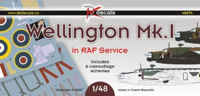 Dk Decals 48074 Wellington Mk.I (6x camo) 1/48