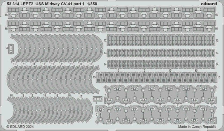 Eduard 53314 USS Midway CV-41 part 1 (TRUMP) 1/350