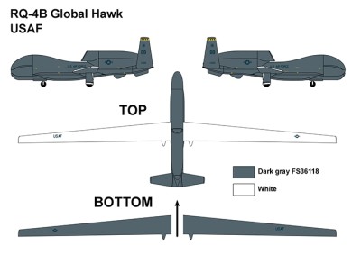 Miniwing Plastic MINI309 Northrop-Grumman RQ-4B GLOBAL HAWK USAF 1/144