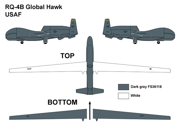 Miniwing Plastic MINI309 Northrop-Grumman RQ-4B GLOBAL HAWK USAF 1/144