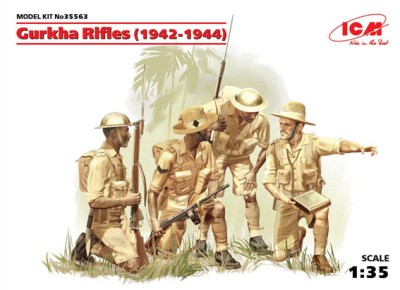 ICM 35563 Гуркхские стрелки 1942-44 гг, 4 фигуры 1/35