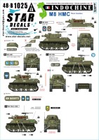 Star Decals 48-B1025 Indochine # 2 French M8 75mm HMC 1/48
