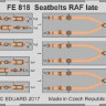 Eduard FE818 Seatbelts RAF late STEEL 1/48