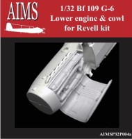 Aims AIMS32P004A Messerschmitt Bf-109G-6 lower engine plug and cowl (designed to be used with Revell kits) 1/32