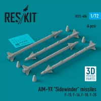 Reskit 72484 AIM-9X 'Sidewinder' missiles (4 pcs.) 1/72