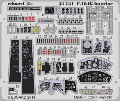 Eduard 33131 F-104G interior S.A. 1/32