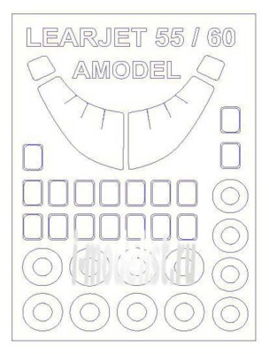 KV Models 72608 Learjet 55/55C/60XR + маски на диски и колеса AMODEL 1/72