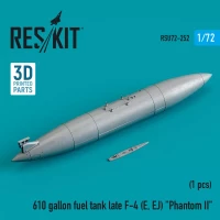 Reskit U72252 610 gallon fuel tank late F-4 (E, EJ) Ph.II 1/72