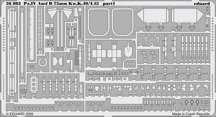 Eduard 36082 Pz.IV Ausf.D Kw.K.40/L43 75mm DRA