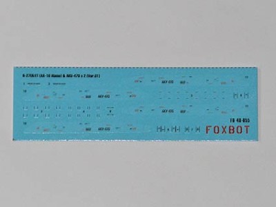 Foxbot Decals FBOT48055 Soviet Missile R-27ER/ET (AA-10 Alamo) &amp; AKU-470 Stencils (Var.1) 1/48
