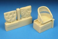 Barracuda Studios BCR32332 Sopwith Camel Wicker Seat WITH Cushion (designed to be used with Wingnut Wings kits) 1/32