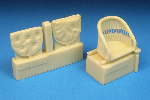 Barracuda Studios BCR32332 Sopwith Camel Wicker Seat WITH Cushion (designed to be used with Wingnut Wings kits) 1/32