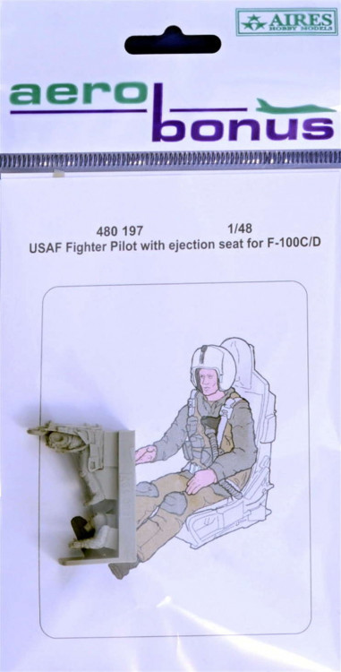 Aerobonus 480197 USAF Fighter Pilot for F-100C/D w/ eject.seat 1/48